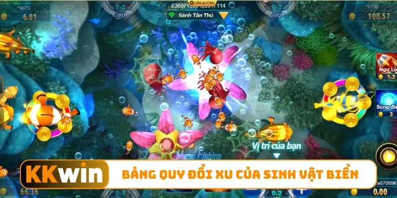 Bảng quy đổi xu của sinh vật biển