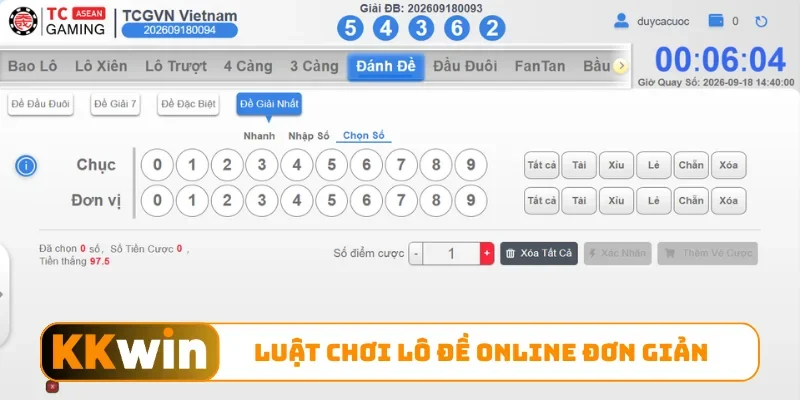 Luật chơi lô đề online đơn giản