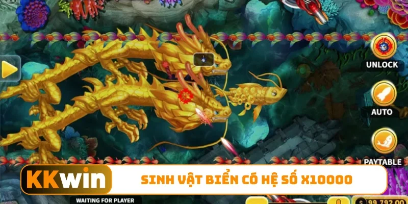 Bắn Cá Nổ Hũ - Kết Hợp Đại Dương Xanh Và Quỹ Jackpot Khủng 2 Sinh vật biển có hệ số x10000