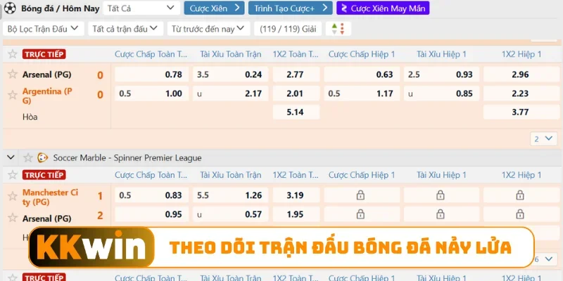 Theo dõi trận đấu bóng đá nảy lửa