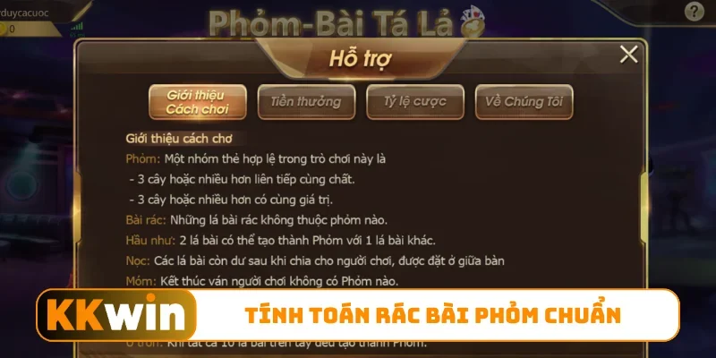 Bài Phỏm - Đấu Trí Hấp Dẫn, Ù Cực Nhanh Với Mẹo Hay 1 Tính toán rác bài phỏm chuẩn