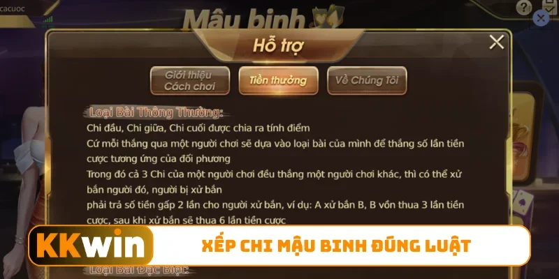 Xếp chi mậu binh đúng luật